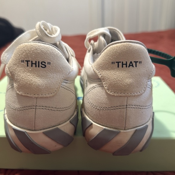 Off white canvas white sneakers - Picture 7 of 9